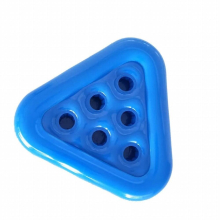 PVC Inflatable Triangular Cup Holder With Six Holes, Cross-border Beer Tray, Water Coaster, Party Throwing Toy
