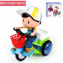 Music Stunt Tricycle Car 360 Degree Rotate Luminous Motorcycle Baby Toys Easy to Use Christmas Gift for Children Kids