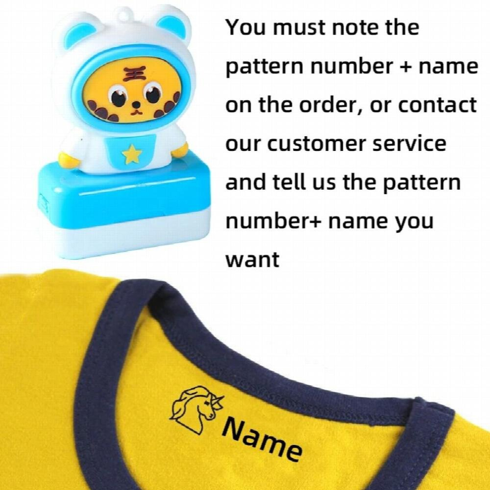 Customized Name Stamp Paints Personal Student Child Baby Engraved Waterproof Non-fading Kindergarten Cartoon Clothing Name Seal