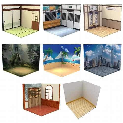 1/12 PVC Display Backdrop Background Collection Show Vehicle Model Showcase for 1