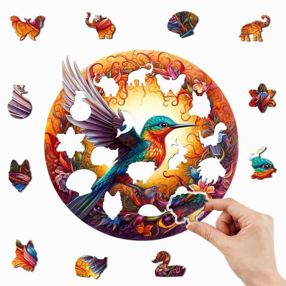 Bird Wood Puzzle Personalized Adult Irregular Shape Puzzle Childrens DIY Chessboard Games Childrens Education Toys-image-OPC-PCZB2HJ-NEW
