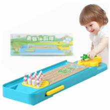 Cartoon Mini Bowling Set Toys Table Game Frog Bowling Childrens Toy Party Table Interactive Sport Games For Kids Adults
