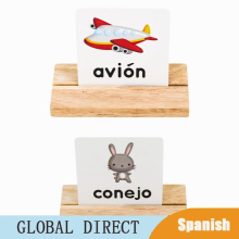 Toddler Montessori Spell Spanish Words Game Wooden Toy Learning Jigsaw Letter Alphabet Puzzle Baby Educational Toys for Children