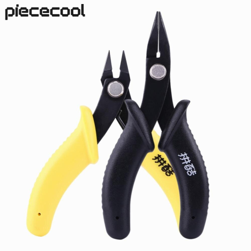 2Pcs Tools Set for 3D Metal Model Kits Mini Flat Nose Plier Nipper DIY Tool