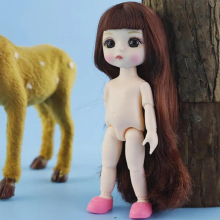 Adollya BJD Doll Nude Body Ball Jointed Swivel Doll 3D Eyes 13 Moveable Joints Body Make-up Princess 1/12 BJD Dolls