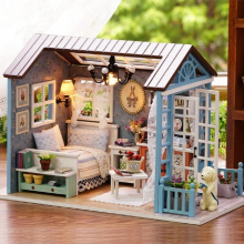 Doll House Building Assembly House DIY Mini Doll House Toy Furniture Toy Childrens Birthday Gift 3D Puzzle, Home Creat