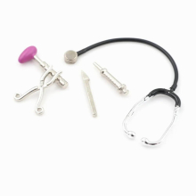 5Pcs 1/12 Dollhouse Accessories Mini Stethoscope Syringe Scalpel Simulation Doctor Tools Model Doll House Decoration