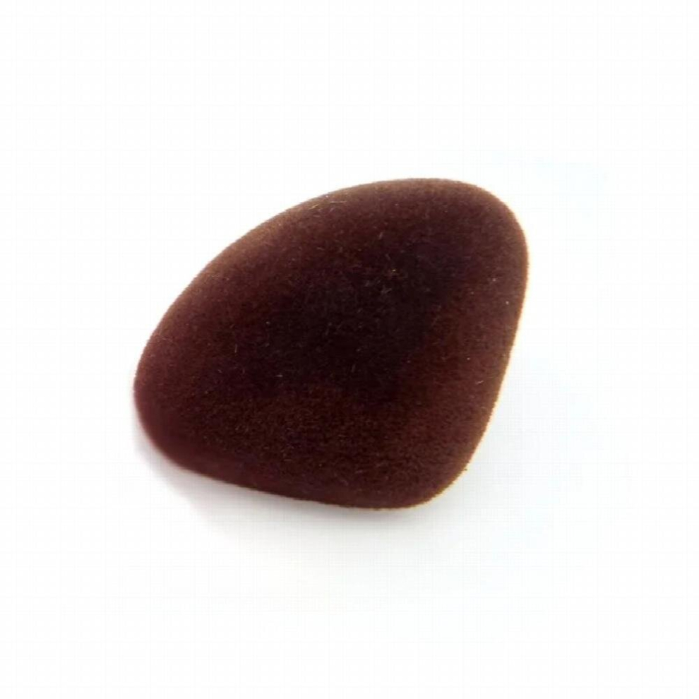 (Brown White-10pcs 13X16mm) 5/10pcs Pink/red/brown Flocking Triangular Safety Plush Toy Nose Soft Washer for DIY Doll Findings Stuffed Animals Velvet