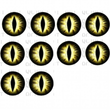 (19 White-10mm) 20Pcs 6/8/10/12mm Doll Glass Eye Round Dragon Cat Eyes In Pairs Flatback Cabochons Decoration Keychain DIY Accessories