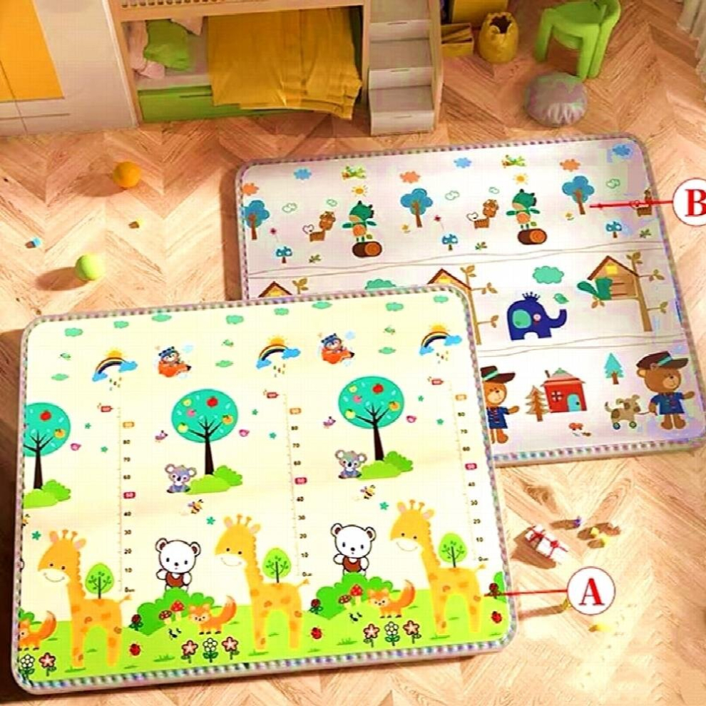 (-200X180x0.5cm) 1Cm/0.5Cm Environmentally Friendly Thick Baby Crawling Play Mats Folding Mat Carpet Play Mat For Childrens Safety Rug White