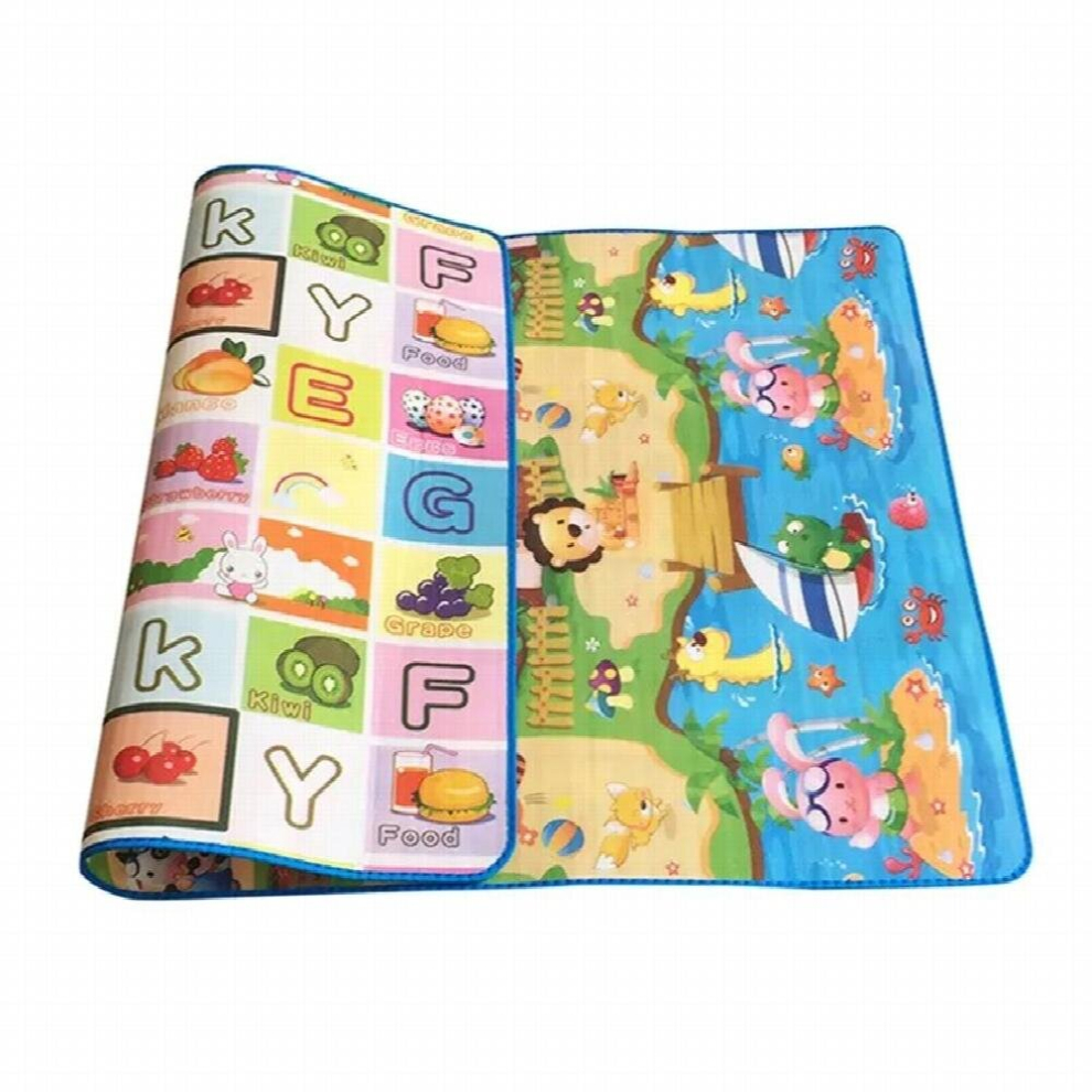 Baby Play Mat 180x120cm Doubel Sided Printed Kids Rug Educational Toys for Children Crawling Carpet Game Activity Gym Foam Floor