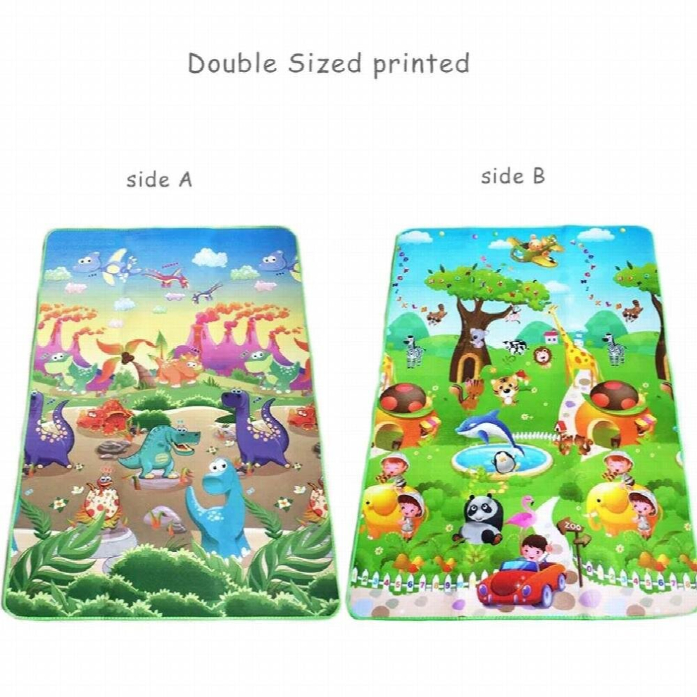 Double Sided Baby Play Mat 180*120*0.3cm Dinosaur Printed Toys for Children Carpet Soft Floor Kidst Rugs Game Gym Activity