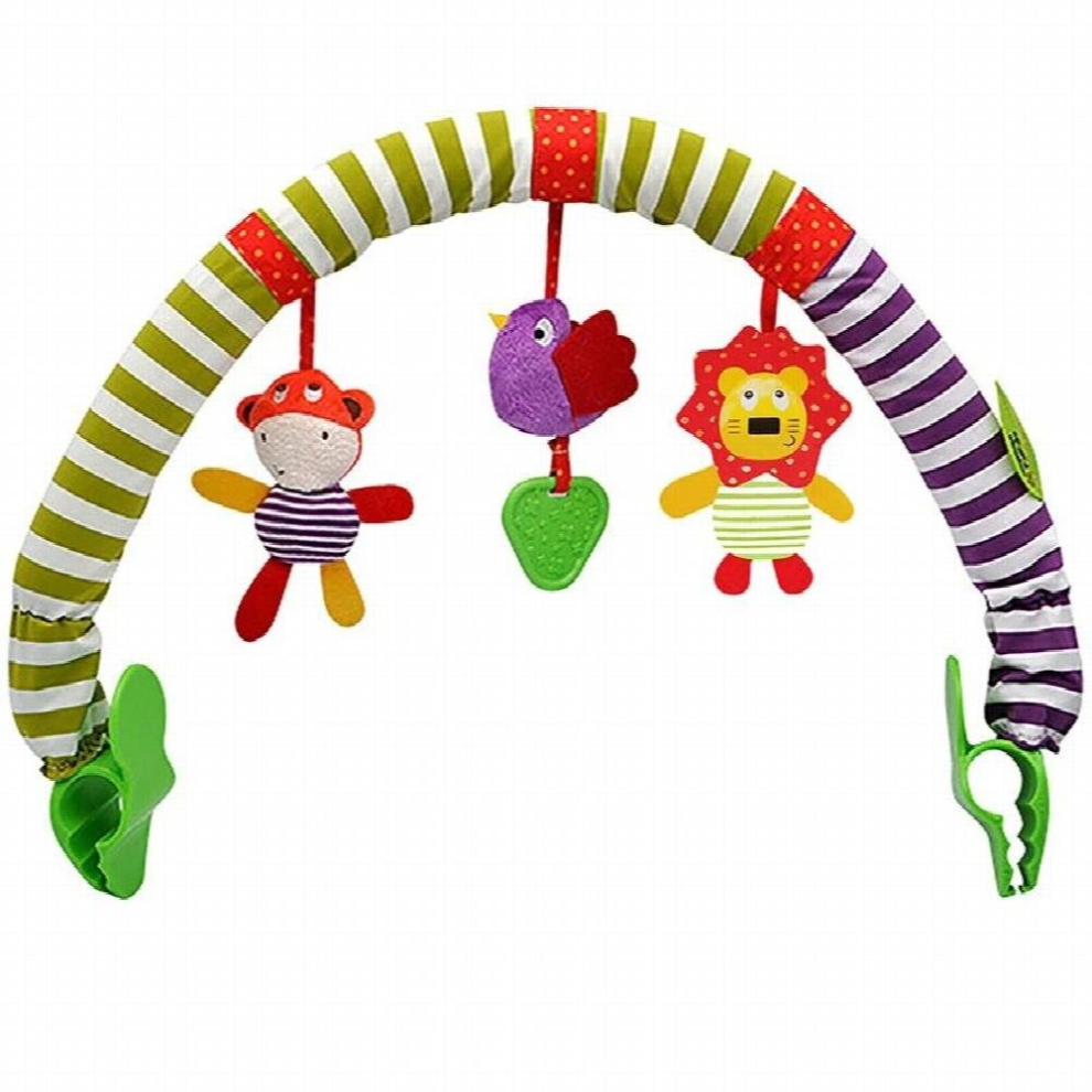 Infant Baby Stroller Arch Toy Play Bar Fun Newborns Sensory Activity Adjustable for Bouncers and Car Safe Seat Bed Hanging Toys
