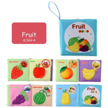 Children Enlightenment Early Educational Toys Kids Cloth Books English Animal Car Fruit Cognitive Book for Toddlers 12-72 Month