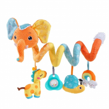 Car Seat Toys Infant Elephant Stroller Stretch Spiral Activity Baby Hanging Toys for Crib Mobile Newborn Sensory Toy