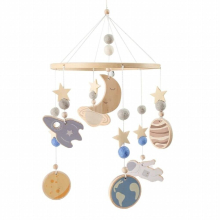 Baby Cribs Rattle Toys 0-12 Months Wooden Baby Mobile Newborn Bee Animal Shape Bed Bell Hanging Toys Bracket Baby Bed Toys