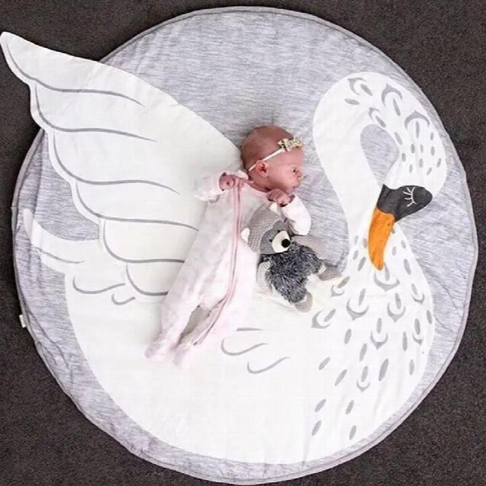 Play Mat Cartoon Animal Baby Mats Newborn Infant Crawling Blanket Cotton Round Floor Carpet Rugs Mat for Kids Room Nursery Decor
