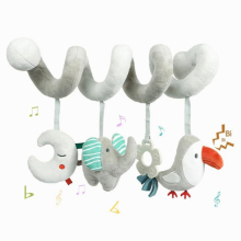Activity Spiral Plush Hanging Baby Car Seat Toy Wrap Around Pram Pushchair Stroller Sensory Early Education Toy for Toddler Gift