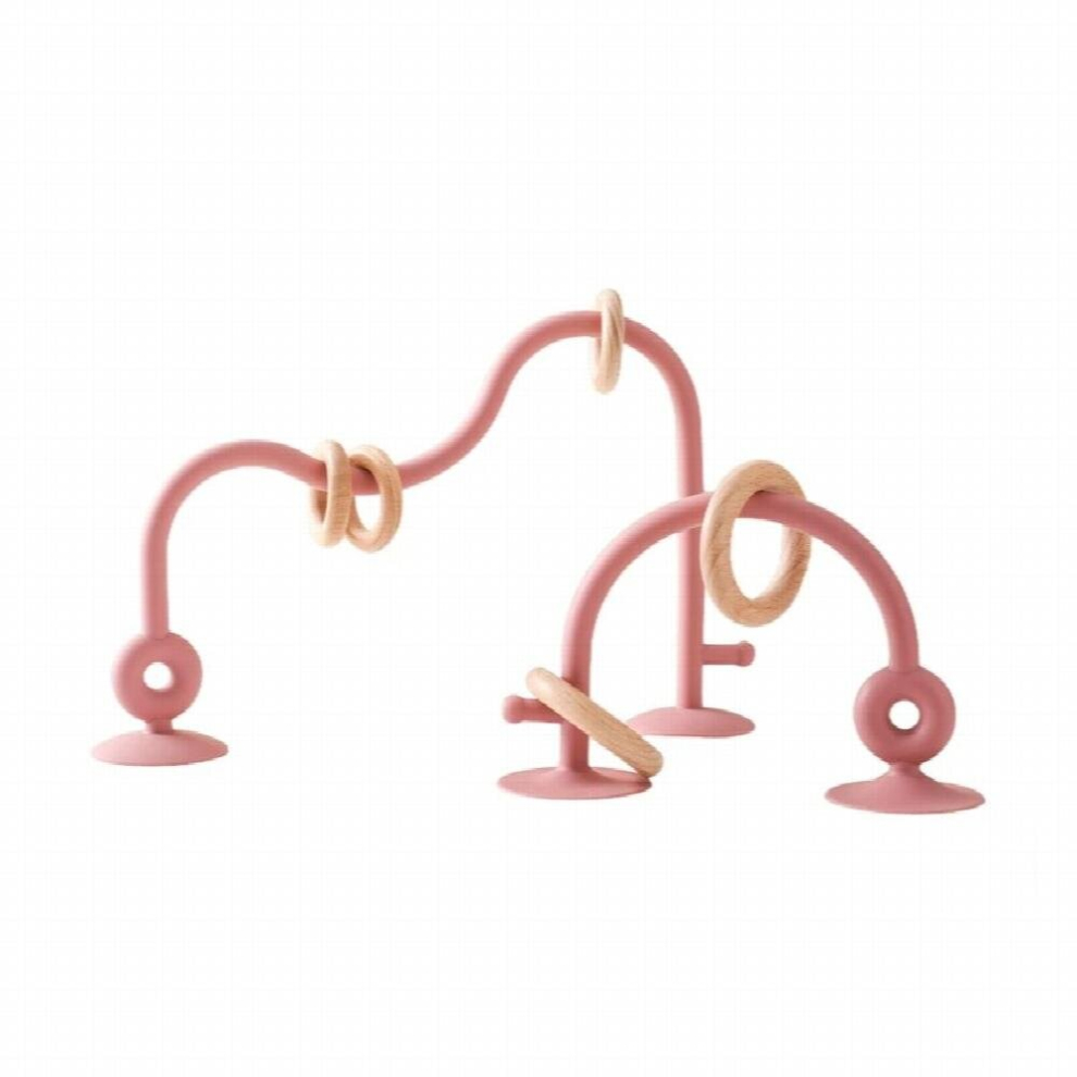 Baby Teether Toy Silicone Track Maze Educational Infant Teething Chewing Toy Wooden Roller Coaster Bead Maze Baby Accessories