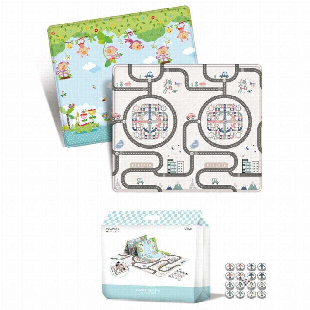 200x180CM Foldable Baby Play Mat Waterproof Baby Mat for Floor Portable Playmat for Babies with Travel Bag Kid Rug Activitys Toy