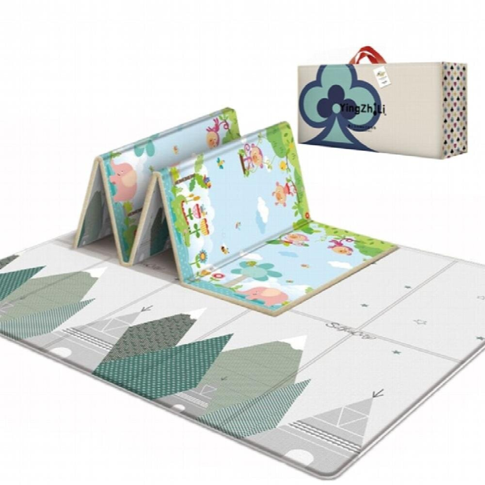 Baby Play Mat 180x200cm Doubel Sided Printed Kids Rug Educational Toys for Children Crawling Carpet Game Activity Gym Foam Floor