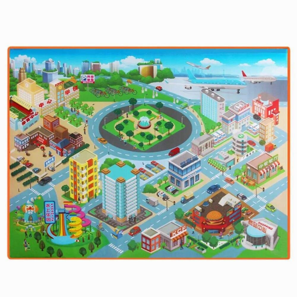 120*90cm Foldable Baby Play Mat Kids Route Map Crawling Pad Climbing Pad Kids Rug Baby Games Mats Toys For Children