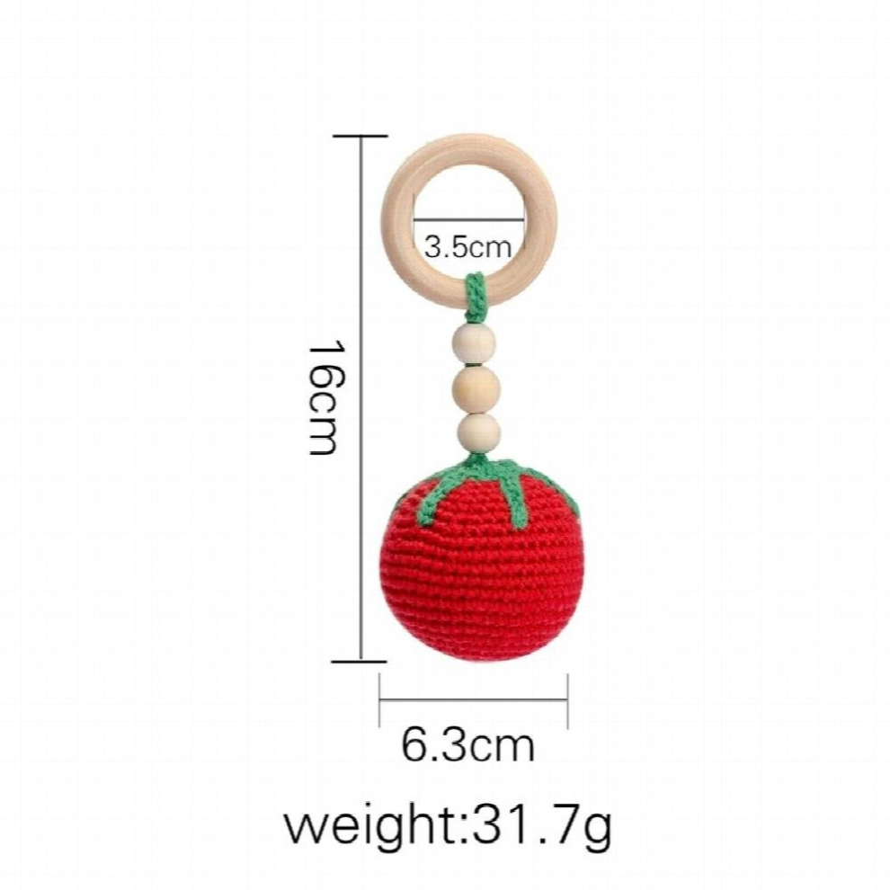 Baby Gym Play Hanging Toys Wooden Ring Cartoon Crochet Avocado Cloud Rattle Teether Newborn Mobile Crib Stroller Educational Toy
