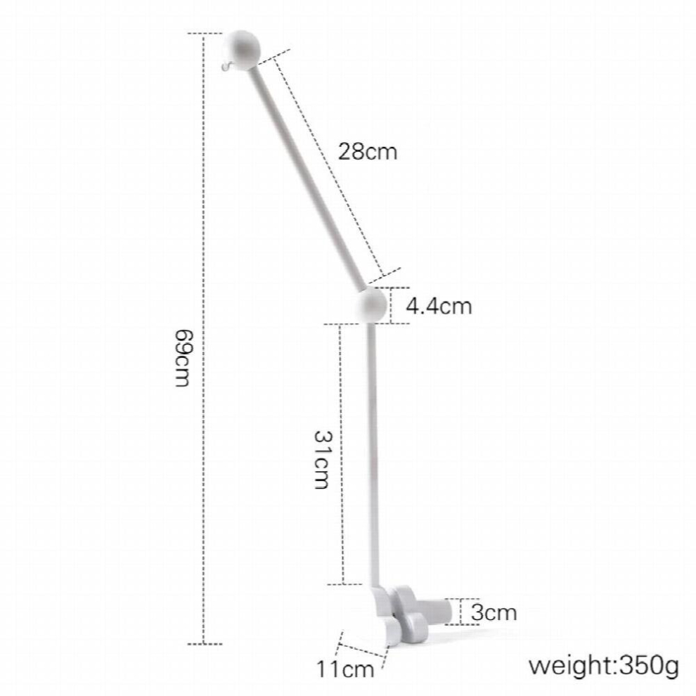 Baby Wooden Bed Bell Bracket Mobile Hanging Rattles Toy Hanger Baby Crib Mobile Wood Toy Cloud Shape Wood Holder Arm Bracket
