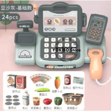 Kids Shopping Cash Register Toys Mini Supermarket Set Simulation Food Calculation Checkout Counter Pretend Play Toy in Chinese