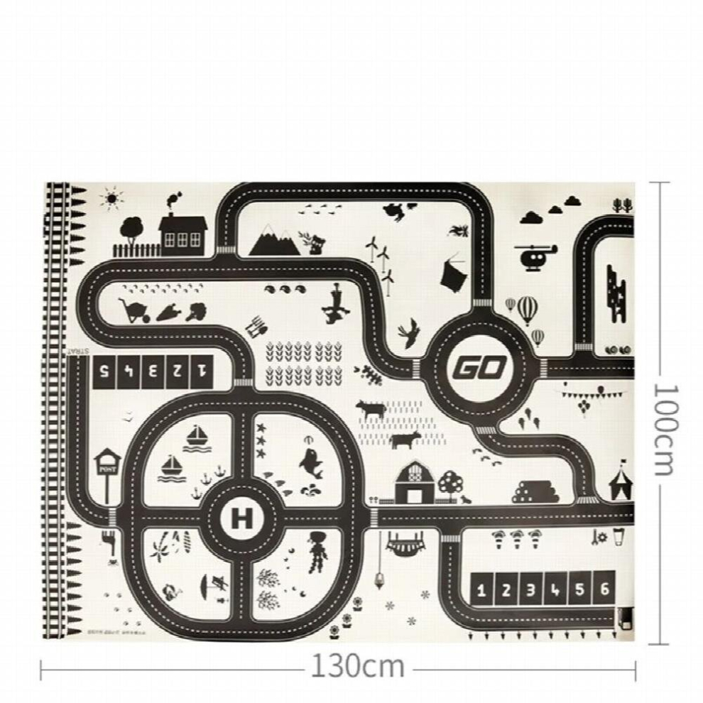 Baby Play Mat City Traffic Road Map Mat Carpet City Car Parking Lot Roadmap Traffic Signs Baby Climbing Playing Mat Game