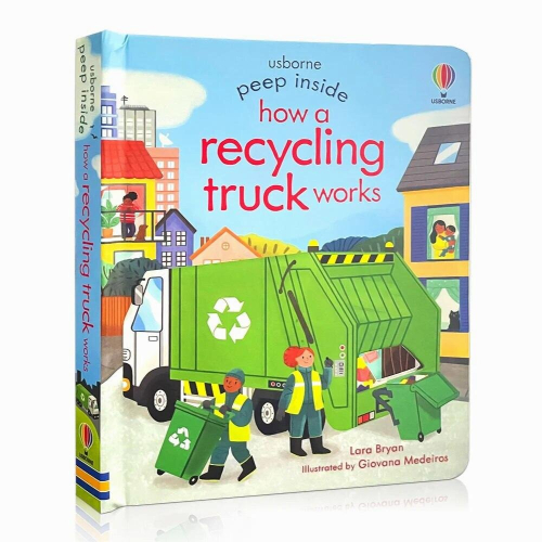 Peep Inside How A Recycling Truck Works English Educational 3D Flap ...