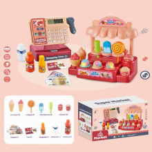 Kids Cashier toy Cash Register Calculator Childrens puzzle Play toy Girl Boy Simulation supermarket Store Shopping cosplay toys