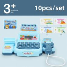 Simulation Supermarket Cash Register Game Toy Electronic Pretend Play House Toys Lighting And Sound Effects Toy for Kid Birthday