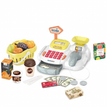 36pcs/set Electronic Mini Simulated Supermarket Cash Register Kits Toys Kids Checkout Counter Role Pretend Play Cashier Girl Toy