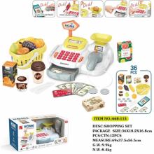 Childrens Play House Toys Set Intelligent Simulation Supermarket Cashier Shopping Basket Pretend Play Toys Xmas Gift For Kids