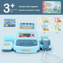 Electronic Children Pretend Play House Toys Simulation Supermarket Cash Register Game Toy Lighting And Sound Effects Toy For Kid