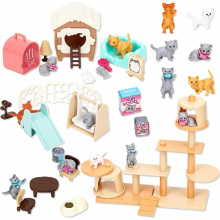 Childrens Cat Toys Pretend Toys Cat Character Toy Set Childrens Toys Interactive Cat Role Playing Realistic Cat Care Center