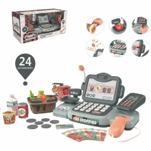 Childrens Shopping Cash Register Toy Supermarket Set Simulation Food Calculation Cash Register Cross-dressing Toy For Kids Gift