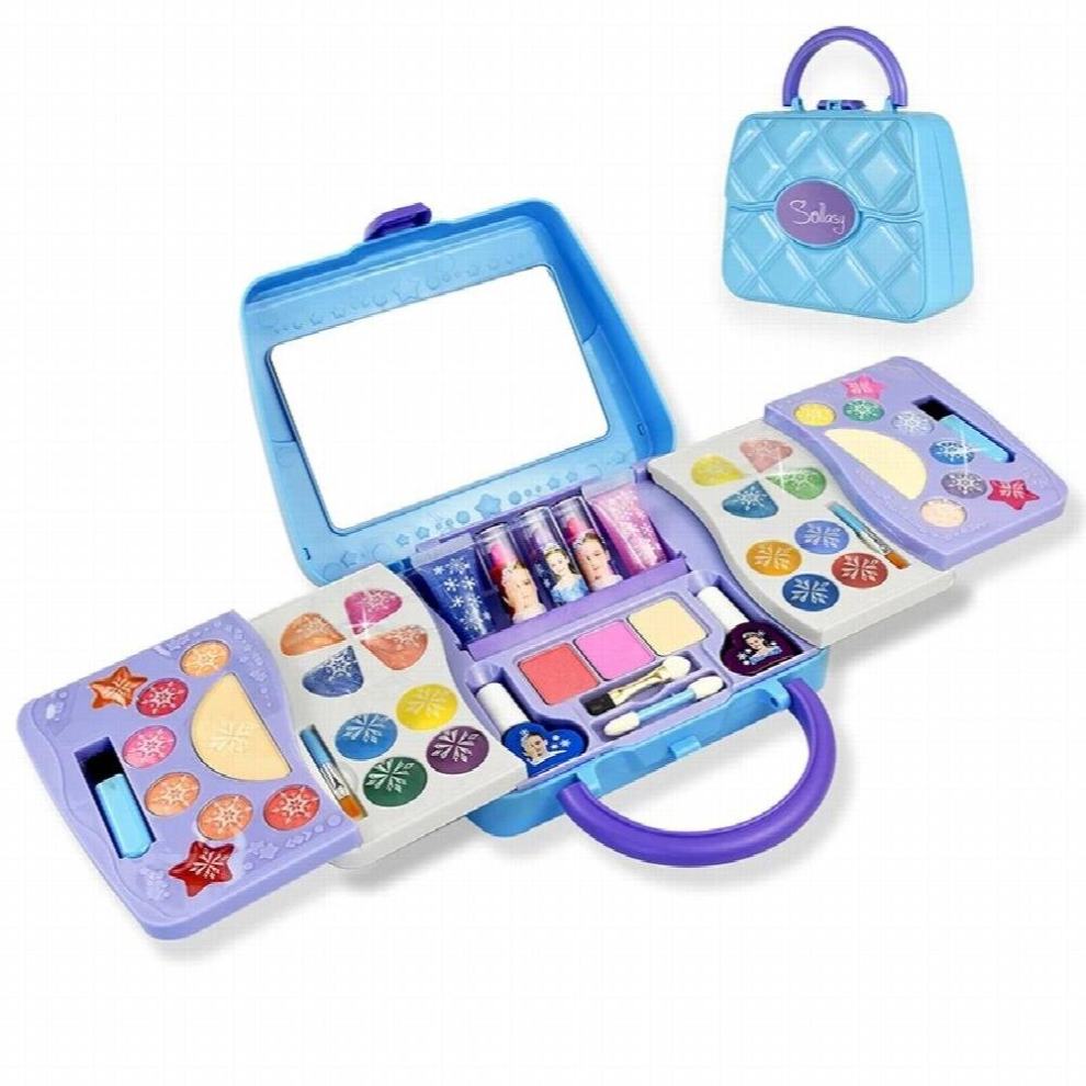 Makeup Sets Children Teen Girls Princess Make Up Box Glitter Eye Shadow Lipstick Cosmetic Kit Gift Kids Safe NonToxic Toy