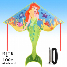 YongJian kite Mermaid Kite for Girls and Kids Lovely Cartoon kites for Adults Outdoor Toys Games and Activities