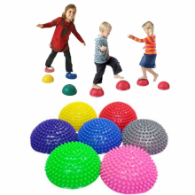 1pcs Yoga Ball PVC Inflatable Massage Point Half Fit Ball Balance Trainer Stabilizer GYM Pilates Fitness Balancing Ball