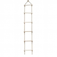 Kids Fitness Toy Wooden Rope Ladder Rungs Climbing Game Toy Outdoor Training Activity Safe Sports Rope Swing Swivel Rotary