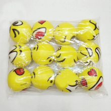 6Pcs/lot 6.3cm Smile Face Foam Ball Squeeze Stress Ball Outdoor Sports Relief Toy Hand Wrist Exercise PU Toy Balls For Children