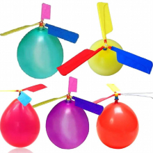 10Pcs Set Balloons Helicopter Flying With Whistle Children Outdoor Playing Creative Funny Toy Balloon Propeller Kid Toys EIG88