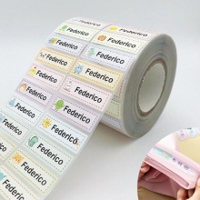 Name Tag Sticker Customize Stickers for Clothes Waterproof Dinosau Personalized Labels Children Stick by Iron Heating