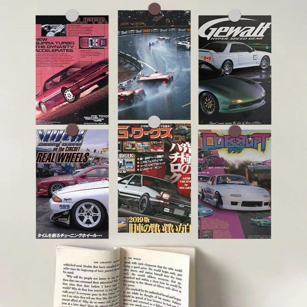10Pcs 10 Jdm Car Retrofit Racing Japanese Posters Wall Stickers Diy Luggage Home Decor Room Refrigerator Decals Graffiti 885678039398