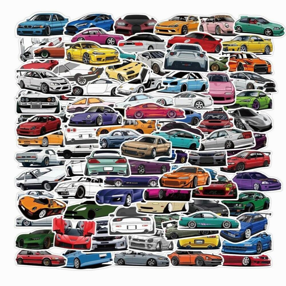 10/30/50Pcs Cartoon Jdm Car Graffiti Stickers Decorative Motorcycle Luggage Laptop Skateboard Waterproof Stickers 885678045849