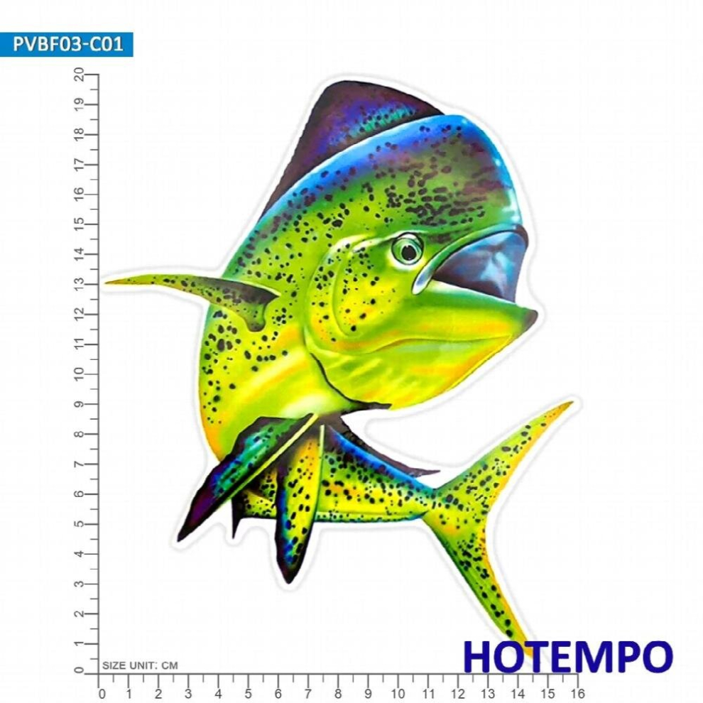 Big Size Seafish Common Dolphin Fish Outdoor Waterproof Stickers For Fisherman Boats Luggage Laptop Motorcycle Car Sticker 885678044248