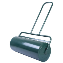 48L Steel Garden Lawn Roller Water Sand Filled Outdoor Grass Roller w/Drain Plug