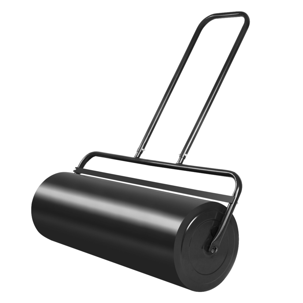 48L Steel Garden Lawn Roller Water Sand Filled Outdoor Grass Roller w/Drain Plug